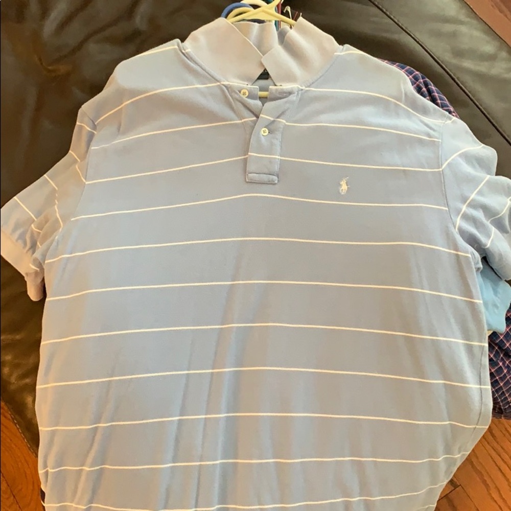 Light blue striped Polo